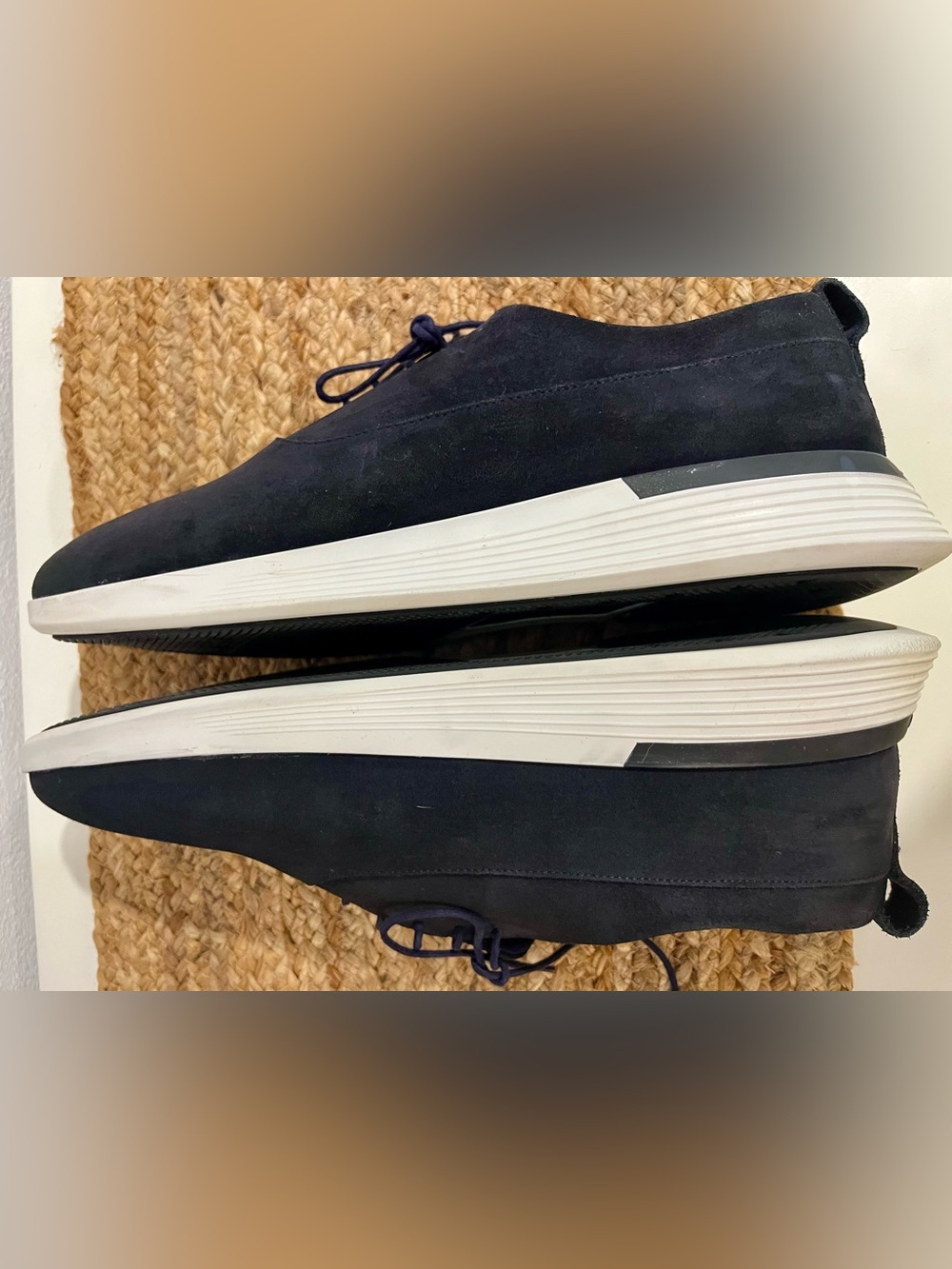 Wolf & Shepherd Long wing Hybrid Suede Shoes 12 Navy/White 🐺 - Picture 3 of 8
